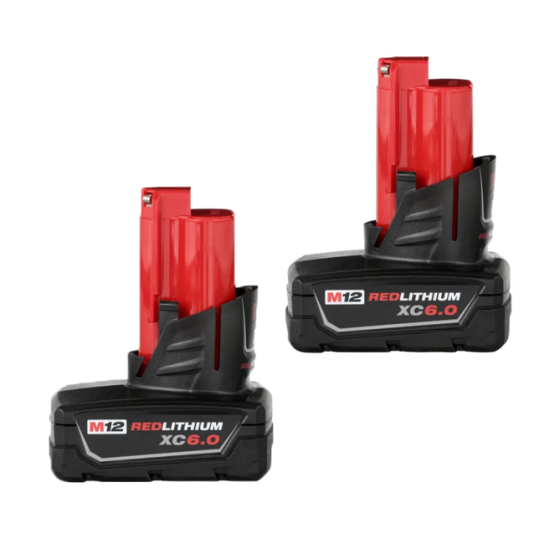 Milwaukee M12 REDLITHIUM XC6.0 Battery Pack 2-Pack
